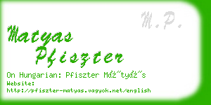 matyas pfiszter business card